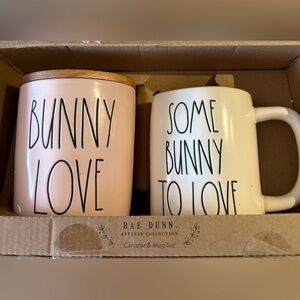 Rae Dunn Bunny Love Cellar & Mug Easter Gift Set
